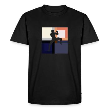Kickboxing Fitness Punching Technique - Men's Premium Organic T-Shirt - black - Front - Nico (187cm)