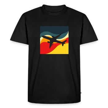 Cabine d’aéroport jumbo jet - T-shirt Premium bio Homme - noir - Devant - Nico (187cm)