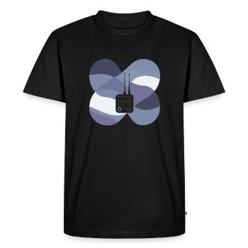 Fréquence des radioamateurs - T-shirt Premium bio Homme - noir - Devant - Nico (187cm)