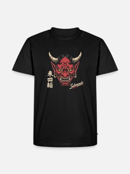 Japanese mask - Men's Premium Organic T-Shirt - black