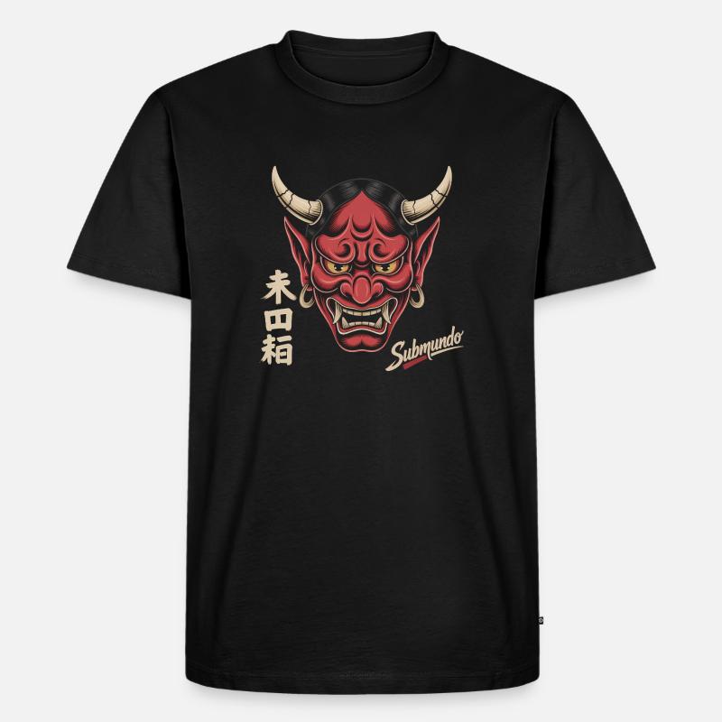 Masque japonais - T-shirt Premium bio Homme - noir