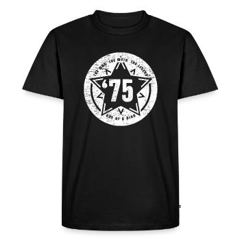 '75 - 1975 - T-shirt Premium bio Homme - noir - Devant - Nico (187cm)