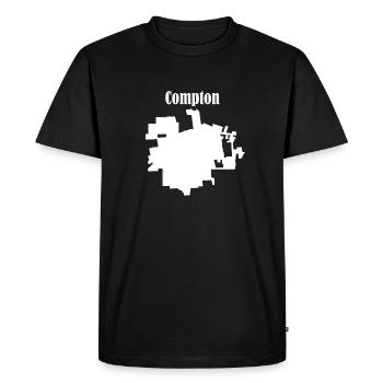 Compton - T-shirt Premium bio Homme - noir - Devant - Nico (187cm)