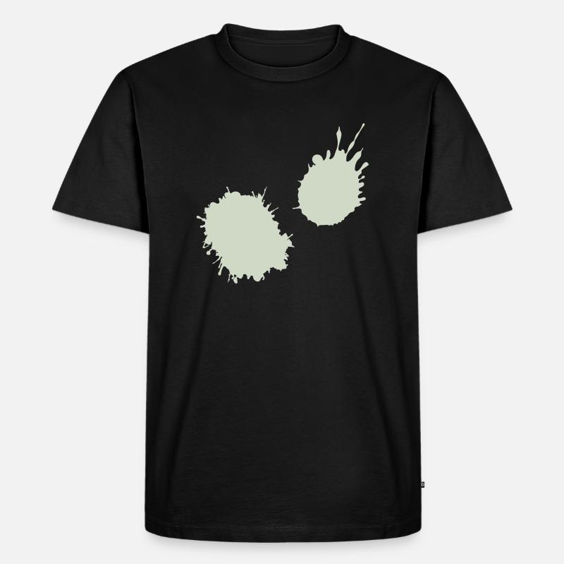 splatter farbklecks - Männer Premium Bio T-Shirt - Schwarz