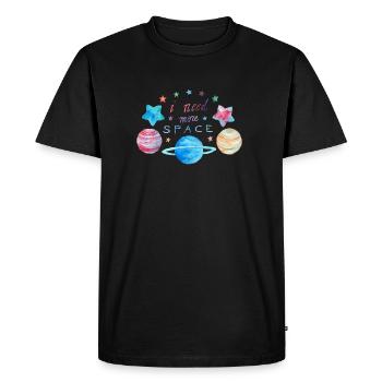 I Need More Space - T-shirt Premium bio Homme - noir - Devant - Nico (187cm)