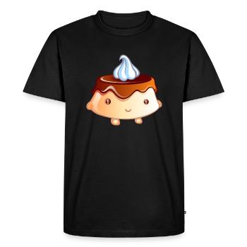 Arthur le flan.png - T-shirt Premium bio Homme - noir - Devant - Nico (187cm)