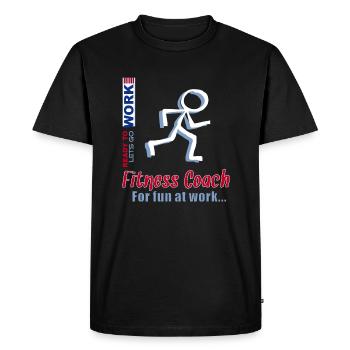 Trainer - Fitness Coach Lets Go - Men's Premium Organic T-Shirt - black - Front - Nico (187cm)