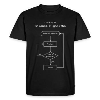 Science Algorithm - Men's Premium Organic T-Shirt - black - Front - Nico (187cm)