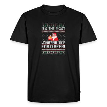 Moche cadeau de Noël de Noël le moment le plus merveilleux pour un - T-shirt Premium bio Homme - noir - Devant - Nico (187cm)