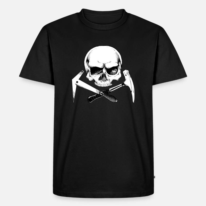 Dachdecker - Männer Premium Bio T-Shirt - Schwarz