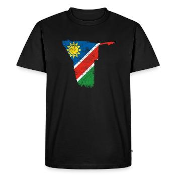 Namibia - Männer Premium Bio T-Shirt - Schwarz - Vorne - Nico (187cm)