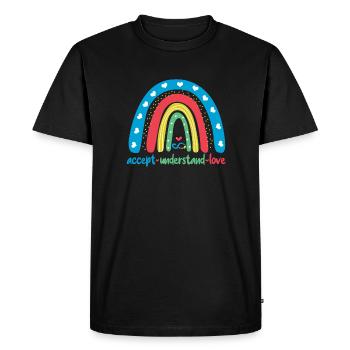 L’autisme accepter comprendre l’amour - T-shirt Premium bio Homme - noir - Devant - Nico (187cm)