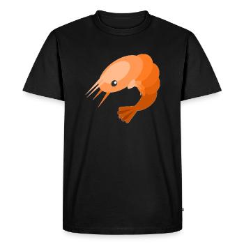 crevette - T-shirt Premium bio Homme - noir - Devant - Nico (187cm)