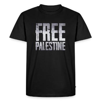 Free Palestine - Men's Premium Organic T-Shirt - black - Front - Nico (187cm)