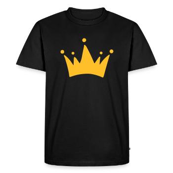 crown - Men's Premium Organic T-Shirt - black - Front - Nico (187cm)