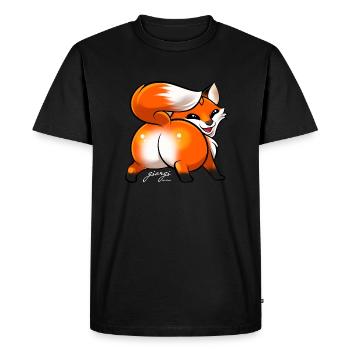 Fox Twerk pour les articles sombres - T-shirt Premium bio Homme - noir - Devant - Nico (187cm)