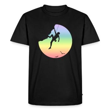 Climbing - Men's Premium Organic T-Shirt - black - Front - Nico (187cm)