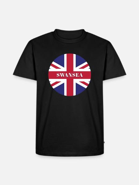 Swansea - Männer Premium Bio T-Shirt - Schwarz