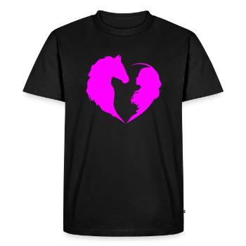 Amour des chevaux - T-shirt Premium bio Homme - noir - Devant - Nico (187cm)