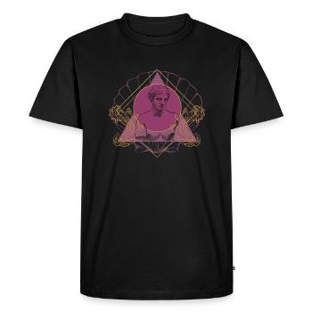 Déesse Aphrodite - Vénus, déesse de l’amour - T-shirt Premium bio Homme - noir - Devant - Nico (187cm)