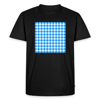 Arrière-plan Bavarois Check Pattern Small - T-shirt Premium bio Homme - noir - Devant - Nico (187cm)