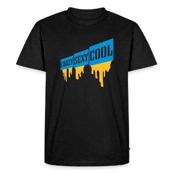 crazy sexy cool design - Men's Premium Organic T-Shirt - black - Front - Nico (187cm)
