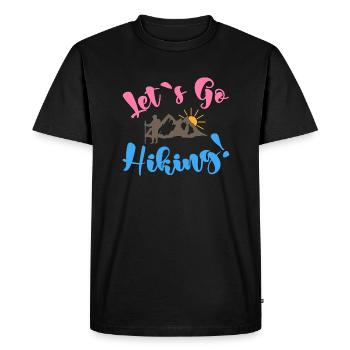 let's go hiking - camping life - T-shirt Premium bio Homme - noir - Devant - Nico (187cm)