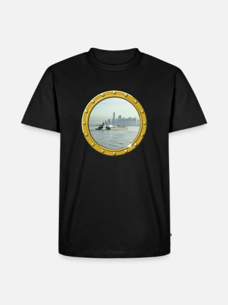 New York-Upper Bay - Men's Premium Organic T-Shirt - black