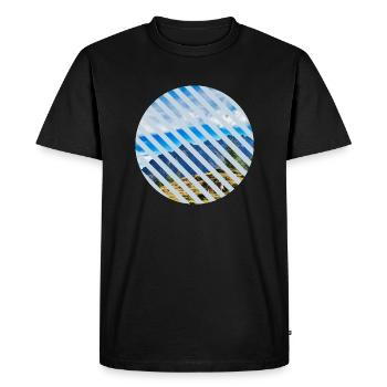 Alps Circle Hiking Mountains Gift Photo Holiday - Men's Premium Organic T-Shirt - black - Front - Nico (187cm)