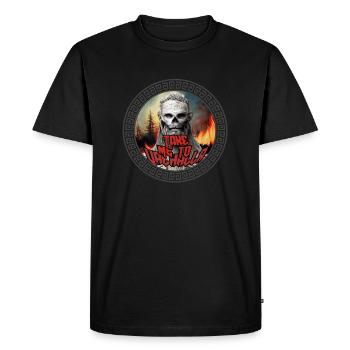Les Vikings m’emmènent au Valhalla - T-shirt Premium bio Homme - noir - Devant - Nico (187cm)
