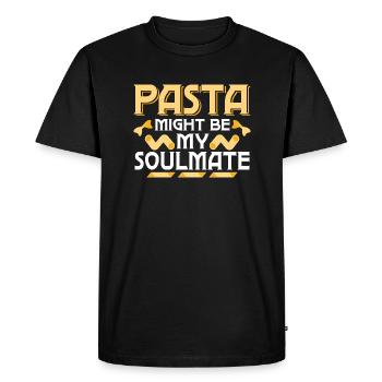 Pasta Might Be My Soulmate Italian Food Pasta Love - Men's Premium Organic T-Shirt - black - Front - Nico (187cm)