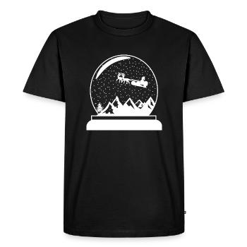 Snow Globe Conception de globe de Noël - T-shirt Premium bio Homme - noir - Devant - Nico (187cm)
