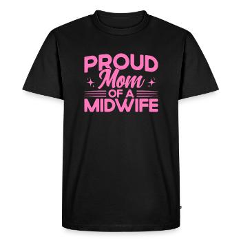 Sage-femme LD Travail Obstétricien Cadeau - T-shirt Premium bio Homme - noir - Devant - Nico (187cm)