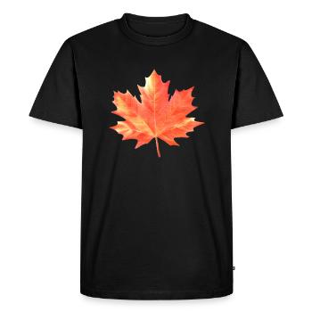 Maple Leaf Colorful Colors Maple Tree Forest Warm - Men's Premium Organic T-Shirt - black - Front - Nico (187cm)