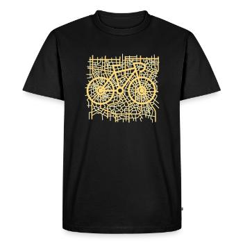 Carte vélo de route - T-shirt Premium bio Homme - noir - Devant - Nico (187cm)