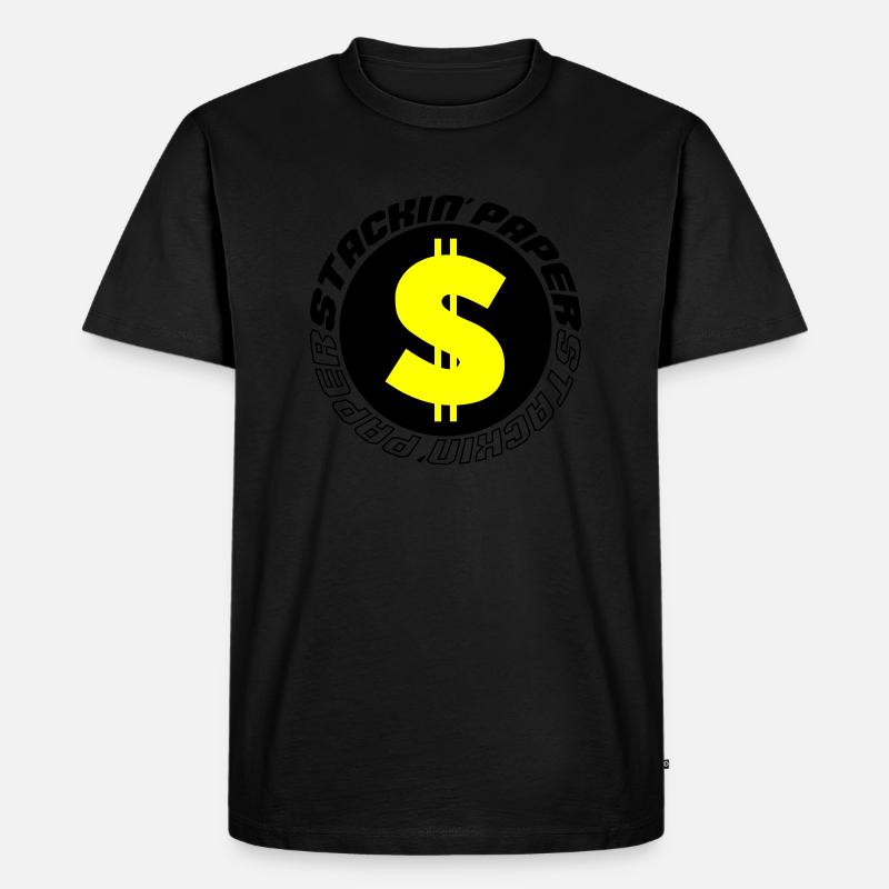 stackin paper 002 - Männer Premium Bio T-Shirt - Schwarz