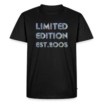 LIMITED EDITION 2005 - Men's Premium Organic T-Shirt - black - Front - Nico (187cm)