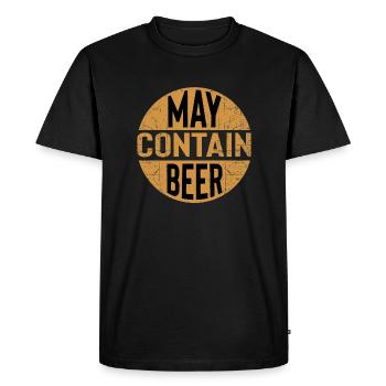 Drôle de chemise de bière pour hommes, pull - T-shirt Premium bio Homme - noir - Devant - Nico (187cm)