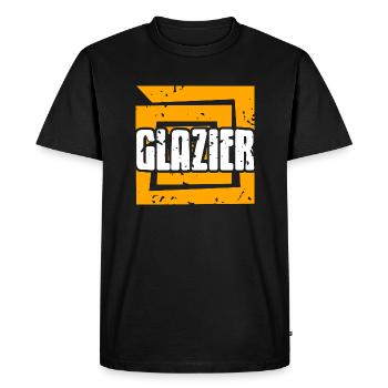 GLAZIER Retro Vintage Glass Worker Designs - Men's Premium Organic T-Shirt - black - Front - Nico (187cm)