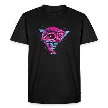 T-shirt abstrait Flamingo - T-shirt Premium bio Homme - noir - Devant - Nico (187cm)