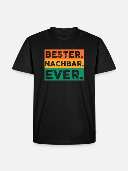 Einzug Umzug Nachbarn Nachbar - Männer Premium Bio T-Shirt - Schwarz
