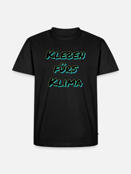 Kleben fürs Klima - Männer Premium Bio T-Shirt - Schwarz