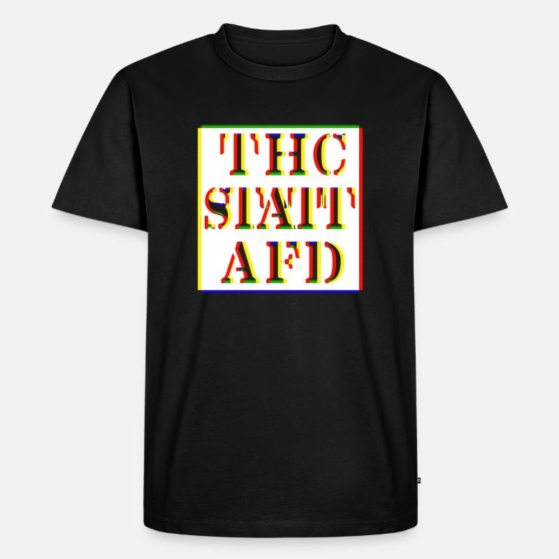 THC STATT AFD - Männer Premium Bio T-Shirt - Schwarz