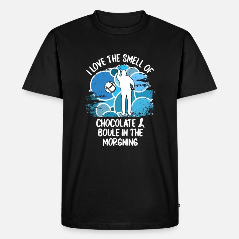 Boule Petanque Boccia Boules Schokolade - Männer Premium Bio T-Shirt - Schwarz