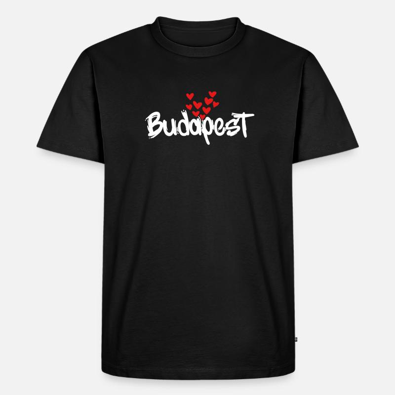 Budapest - Männer Premium Bio T-Shirt - Schwarz
