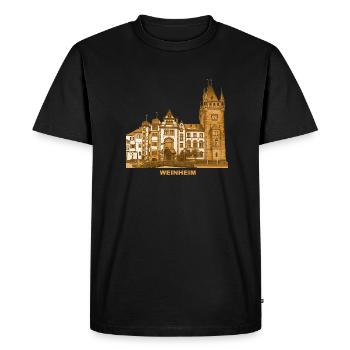 Weinheim Castle Town Hall Bergstraße Baden-Württemberg - Men's Premium Organic T-Shirt - black - Front - Nico (187cm)