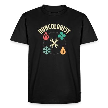 HVACOLOGIST AC Tech Installer HVAC Technician - Men's Premium Organic T-Shirt - black - Front - Nico (187cm)