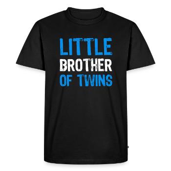 Petit frère des jumeaux cadeau frère cadet - T-shirt Premium bio Homme - noir - Devant - Nico (187cm)