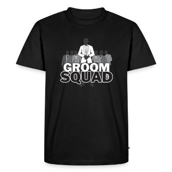 Groom Squad - Men's Premium Organic T-Shirt - black - Front - Nico (187cm)