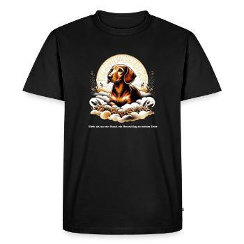 Gestion du deuil du teckel Rainbow Bridge - T-shirt Premium bio Homme - noir - Devant - Nico (187cm)
